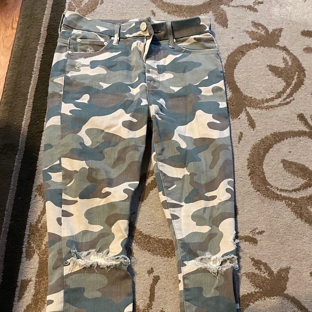 Mother Denim | Camo Ripped Jeans